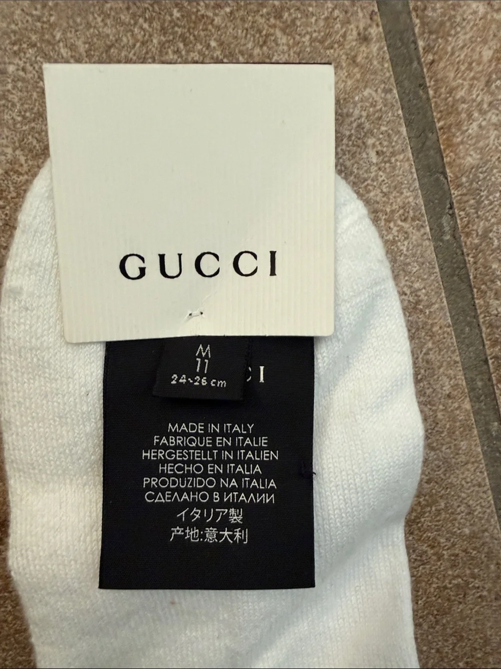 Gucci white crew